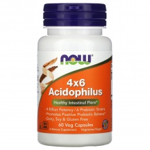 Специальный препарат NOW 4x6 Acidophilus  60 капсул