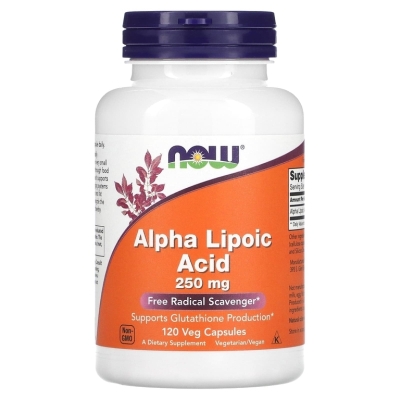 Антиоксидант NOW Alpha Lipoic Acid 250 мг 120 капсул