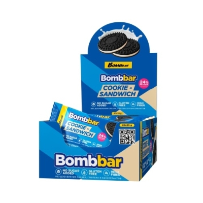 Печенье с какао неглазированное Bombbar Cookie Sandwich 25 гр