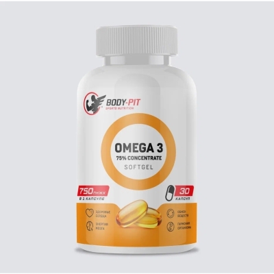 Антиоксидант Body-Pit Omega 3 75% 30 капсул